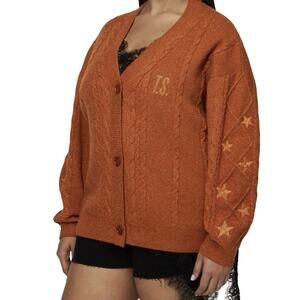 Taylor Swift Life of a Showgirl Glitter Orange Cardigan Box Set size M / L NEW